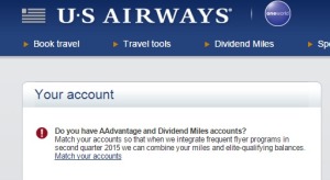 us air combine acct on acct page